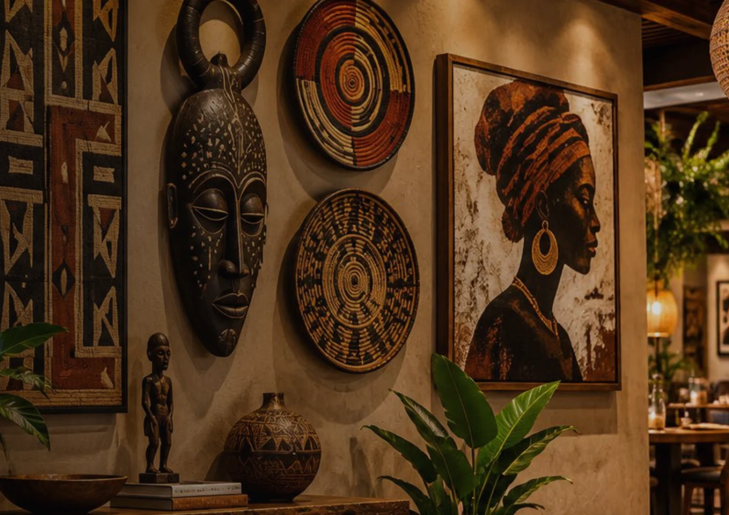 African art in the source interior artwork
