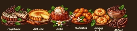 Source artwork of the six African desserts