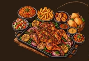 PIRI-PIRI FLAMED CHICKEN source food artwork