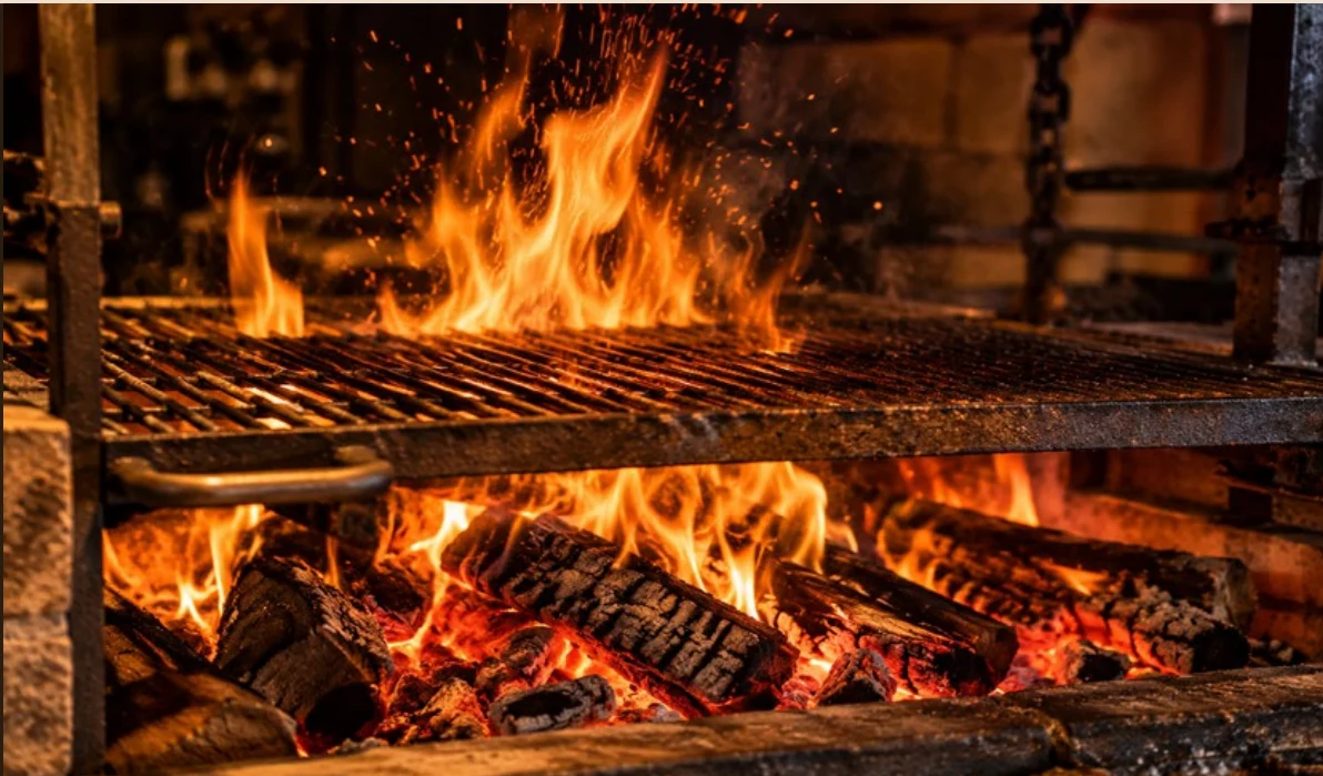 Source wood-fired grill artwork