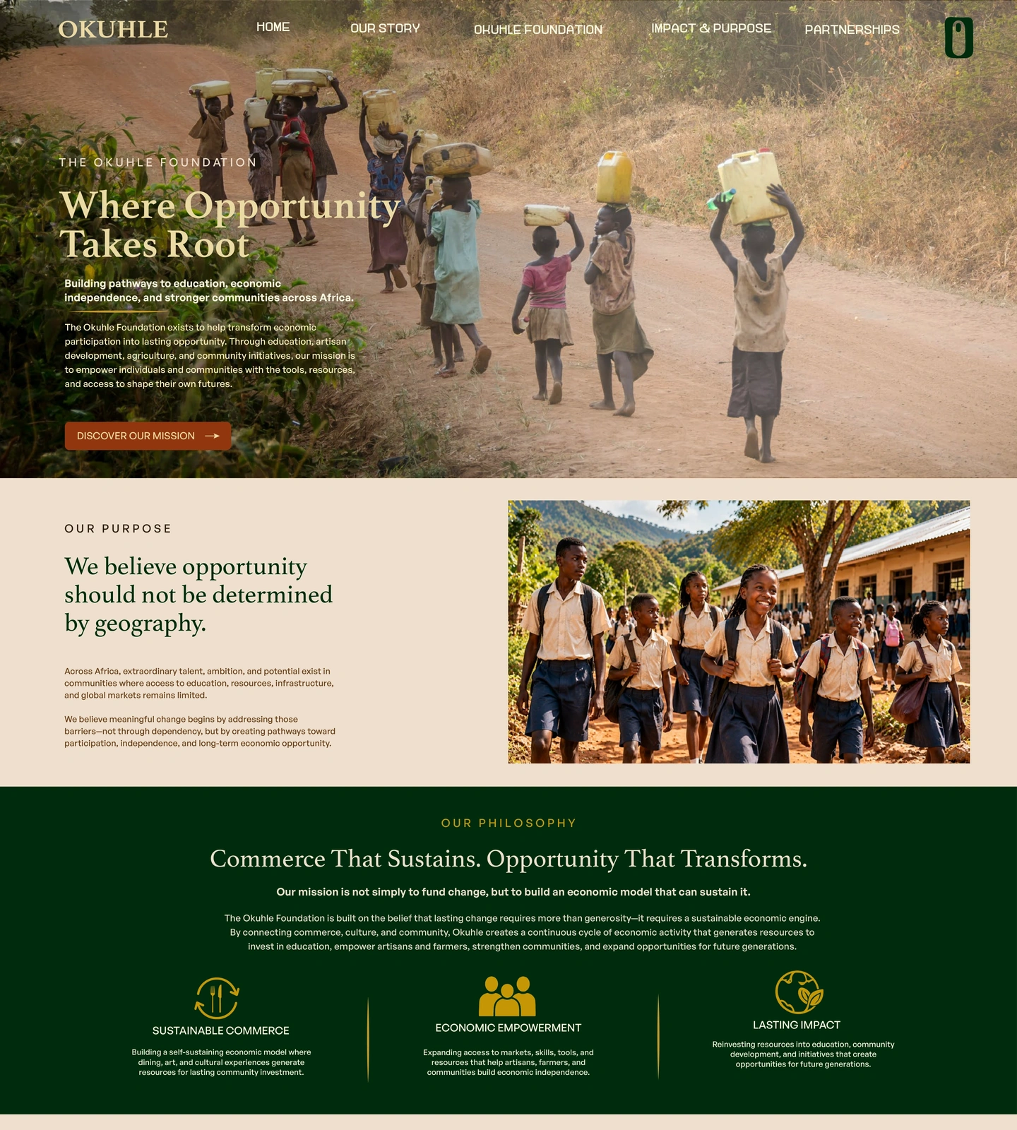 The Okuhle Foundation, design section 1